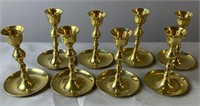 8 Brass Candle Sticks