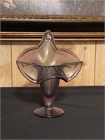 Fenton purple tulip vase