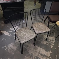 Pair of Mid-Century Modern Metal Chairs