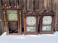 Assortment of Columned Shelf Clocks