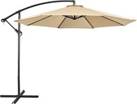 10ft Patio Hanging Umbrella, Beige