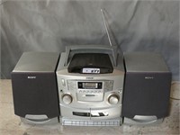 Sony Radio / CD / Cassette Player & Speakers