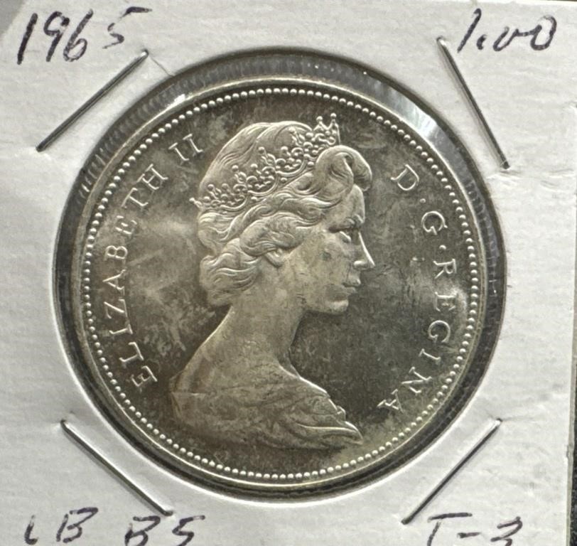 1965 Canada Silver Dollar