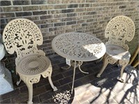 Bistro set - metal table and two chairs