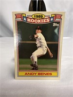 1989 TOPPS ANDY BENES ROOKIE CARD 3