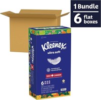 Kleenex Ultra Soft, 3-PLY, 6 BXS, 70 TISSUES/BOX