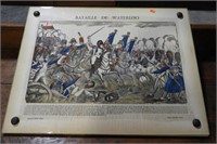 “Bataille de Waterloo” framed etching/print