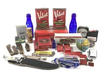 Vtg Salem Lighter, Winston Motor Sports, Knives +