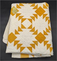 (L) Multi-Colored Quilted Blanket, 75" x 63"