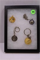 LOT OF RELIGIOUS KEY CHAINS, NECKLACE & PENDANT