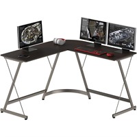 SHW L-Shaped Computer Gaming Desk, Espresso