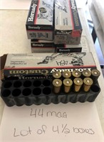 Lot of 4.5 Boxes of 44 Remington Magnum