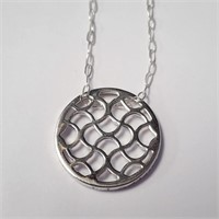 $200 Silver Diamond 16" Necklace
