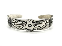 ‘Sterling Bell’ Marked Bangle Bracelet with