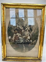 Vintage French framed picture