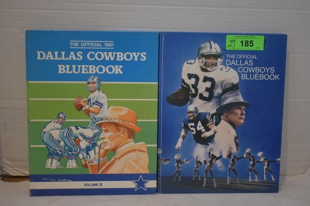Vintage Dallas Cowboy Bluebooks. 1980 & 1981
