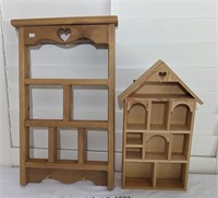 RUSTIC CURIO AND DISPLAY SHELVES