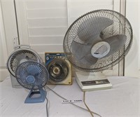 ASSORTED SIZE FANS - ALL ELECTRIC FANS WORK THE ON
