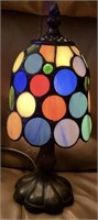 11" Polka Dot Stained Lamp
