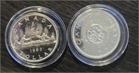 1963 & 1964 Canadian Silver Dollars