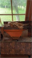 Antique wooden pond boat, with original paint,