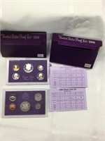 Two 1986 Coin Proof Sets