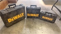 Three DeWalt Carrying Cases