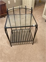Metal and Glass end table