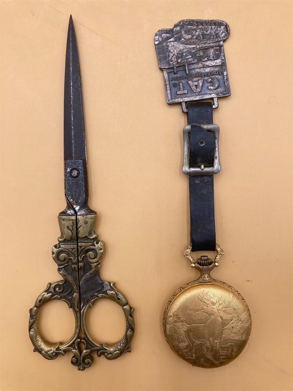 Aug Knecht Solingen Scissors & Pocket Watch