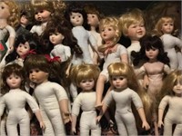 HUGE PORCELAIN DOLLS LOT ALL ARE IN NICE SHAPE EXC