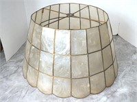ANTIQUE MICAH GLASS LAMP SHADE - 16"