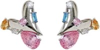 JD Sweet Pink Diamond Heart Earrings