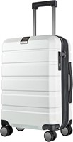 KROSER 20-Inch Carry On Luggage  White