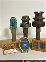 Home décor lot with sample Insulators
