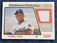YASIEL PUIG 2015 CLUBHOUSE COLLECTION RELIC