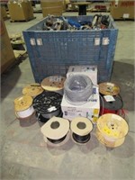 Assorted Electrical Wire/Cable and Container-