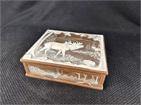 Incolay Stone Elk Box