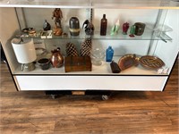 Kachina, Pottery Vases, Pinecones, Lamp, Trays