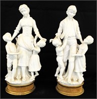 Pair Of Bisque Figural Groupings