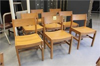 8 Solid Oak Chairs