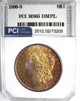 1880-S Morgan MS65 DMPL LISTS $1150