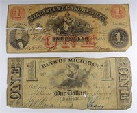 (2)$1 OBSOLETE NOTES VIRGINIA & MICHIGAN