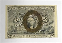 1863 TWENTY FIVE CENT FRACTIONAL NOTE