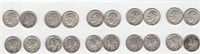 Lot of 20 90% Silver US 10 cent coins