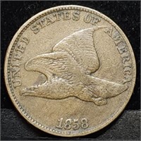 1858 Flying Eagle Cent Nice