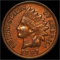 1897 Indian Head Penny NEARLY UNCIRCULATED