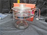 Vintage Pyrex Glass Coffee Pot #7756 (6) Cup