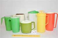 Lot of 7 Vintage Plastic Pitcher