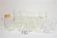 Large Lot of Vintage Glassware, Mostly Cups,