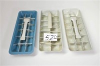 Lot of 3 Vintage Aluminum Ice Trays